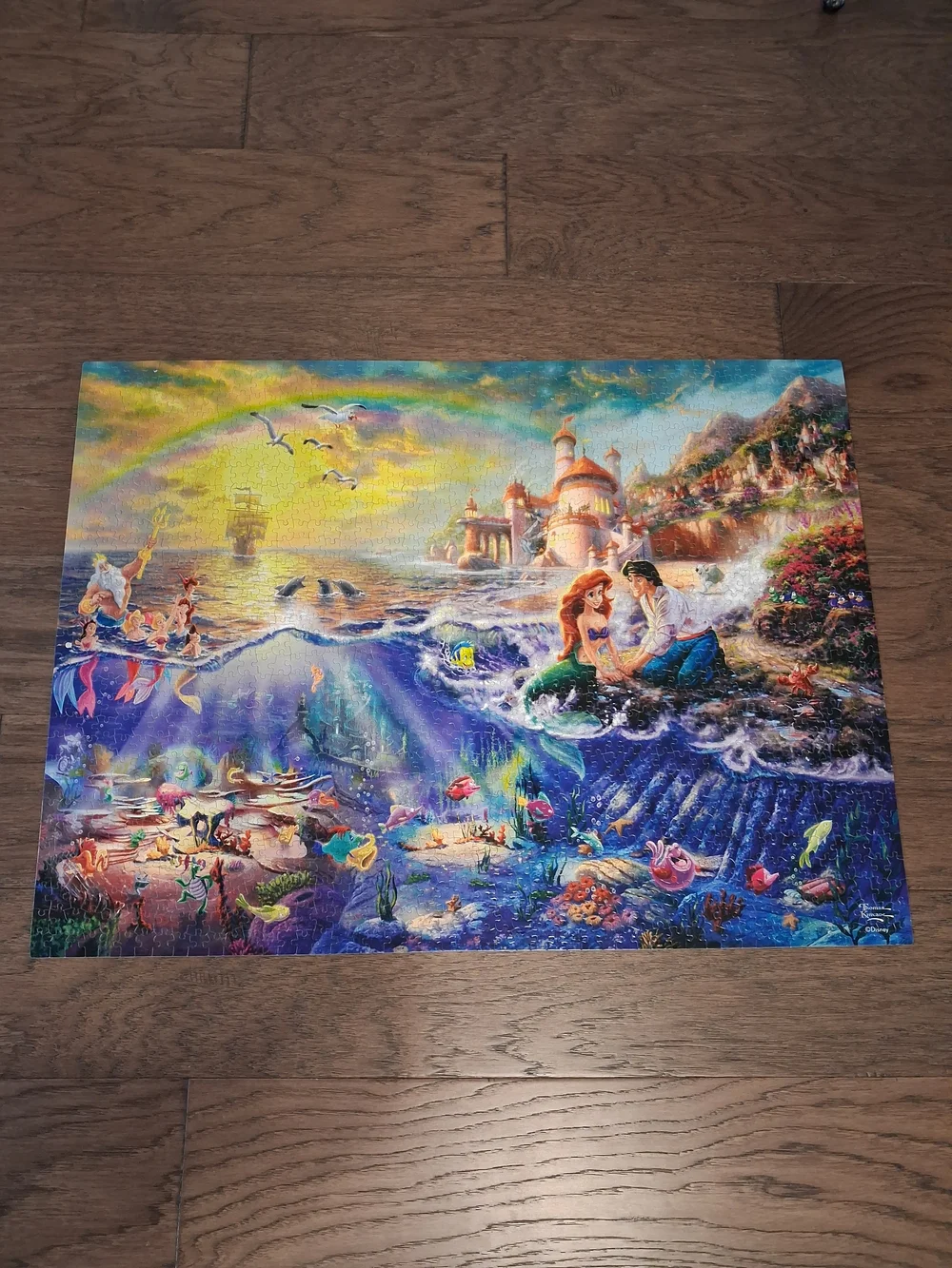 Lot of 2 Disney Thomas Kinkade Puzzles